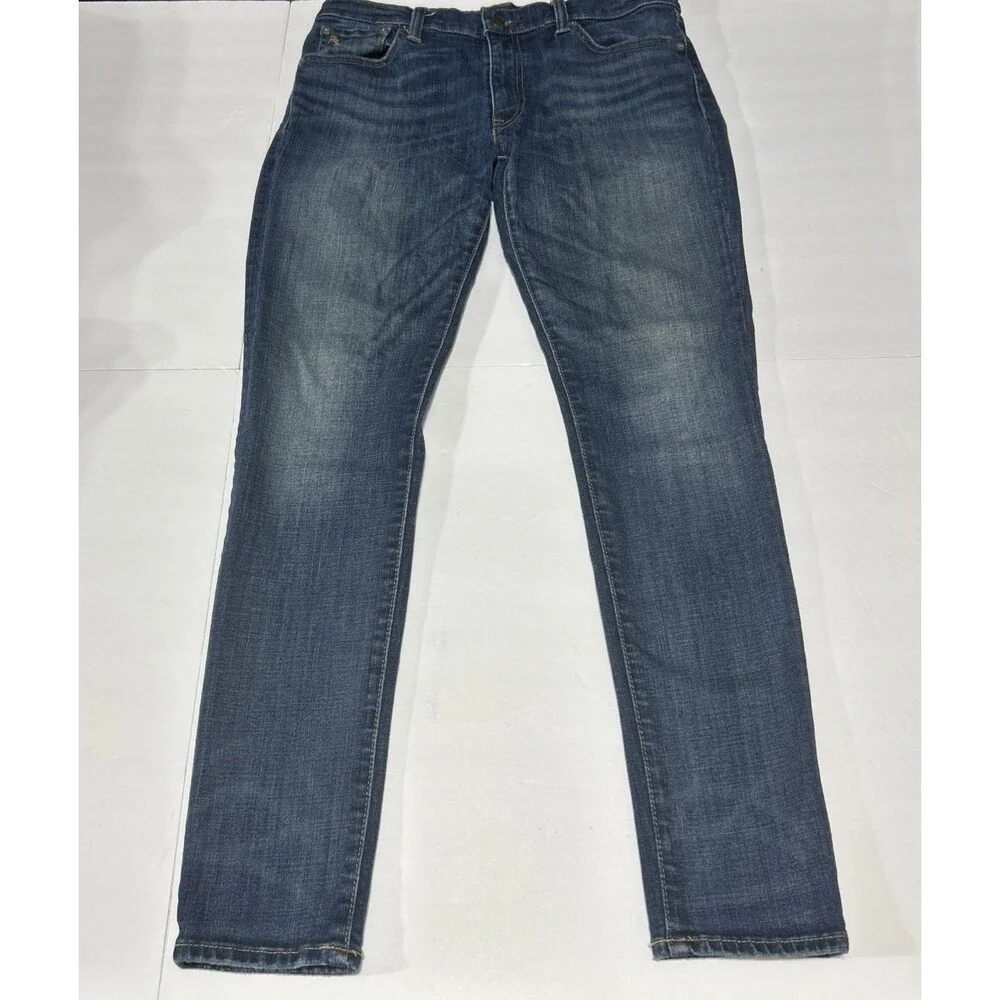 Polo Ralph Lauren Jeans Women's 8 29 Tompkins Skinny Blue Denim Pants 29x29